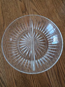 Princess House divided serving bowl
