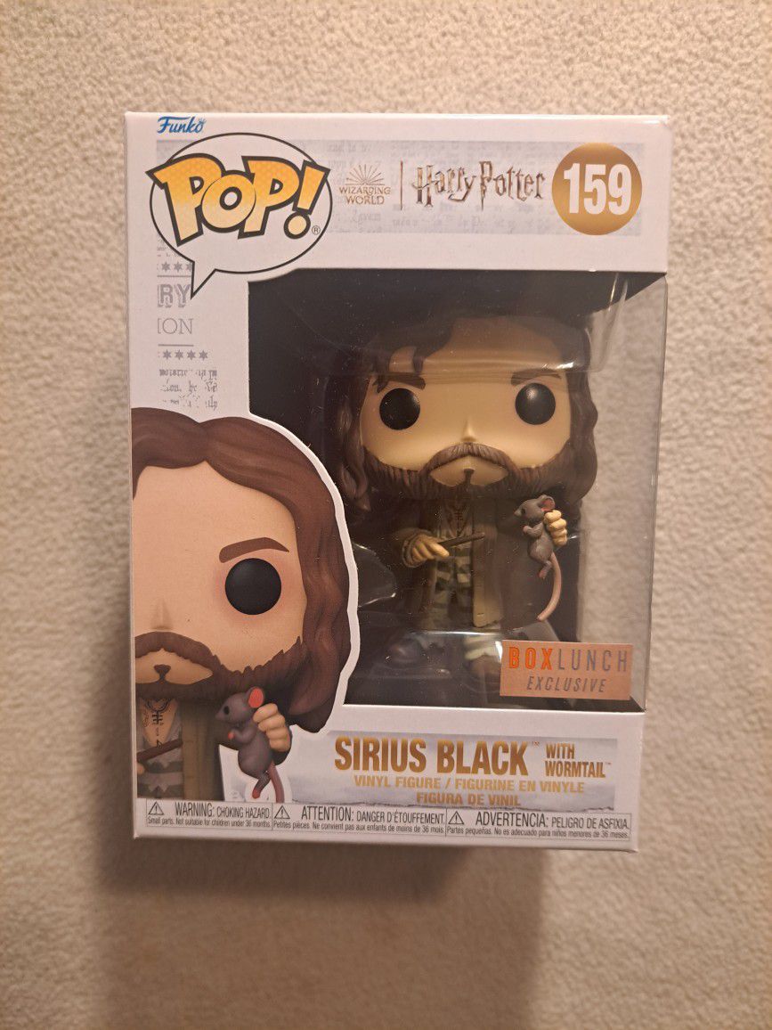 BRAND NEW Funko Pop! Sirius Black with Wormtail #159 (BoxLunch Exclusive) w/protector