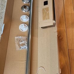 Permanent Mount  Chrome Shower Rod (Straight)