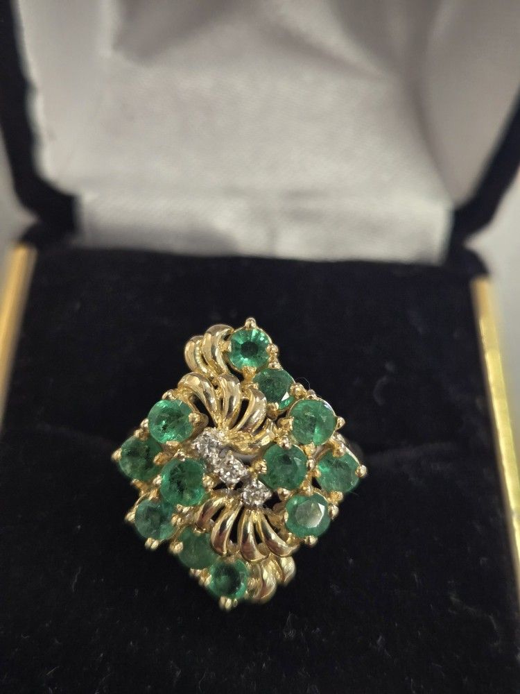 Green Gem Stone Ring