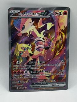 Non TCG Pokemon N’s Reshiram ex Fan Art Card