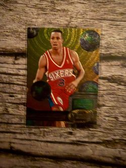 Allen Iverson Philadelphia 76ers Rookie NBA Trading Card RC Iverson #3 Jersey