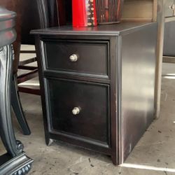 2 Drawer File Filing Cabinet Storage Organizer On Wheels 