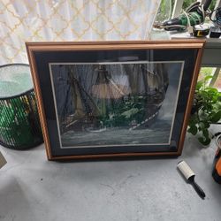 Large Oak Framed Picture 