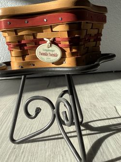 Miniature Longaberger Twinkle, Twinkle Basket And Stand