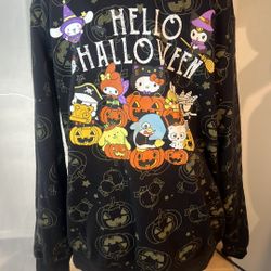 Hello Kitty Black Halloween Graphic Sweatshirt size M