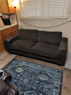 Couch-Used ~7 ft long. 1 ft 11"  tall,  2 ft 10" wide