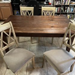 Rustic Kitchen Table And 4 Chairs