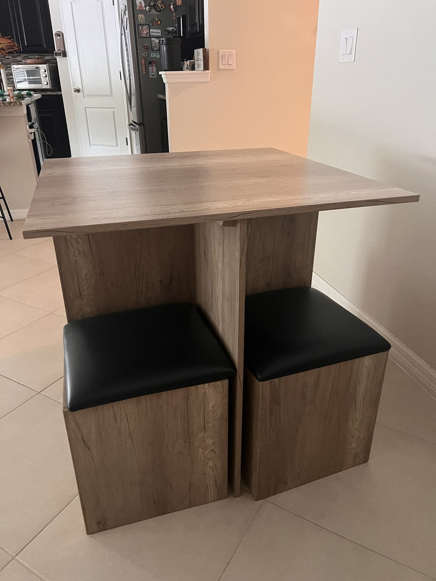 32”x32” Inches Dining Table With Storage 