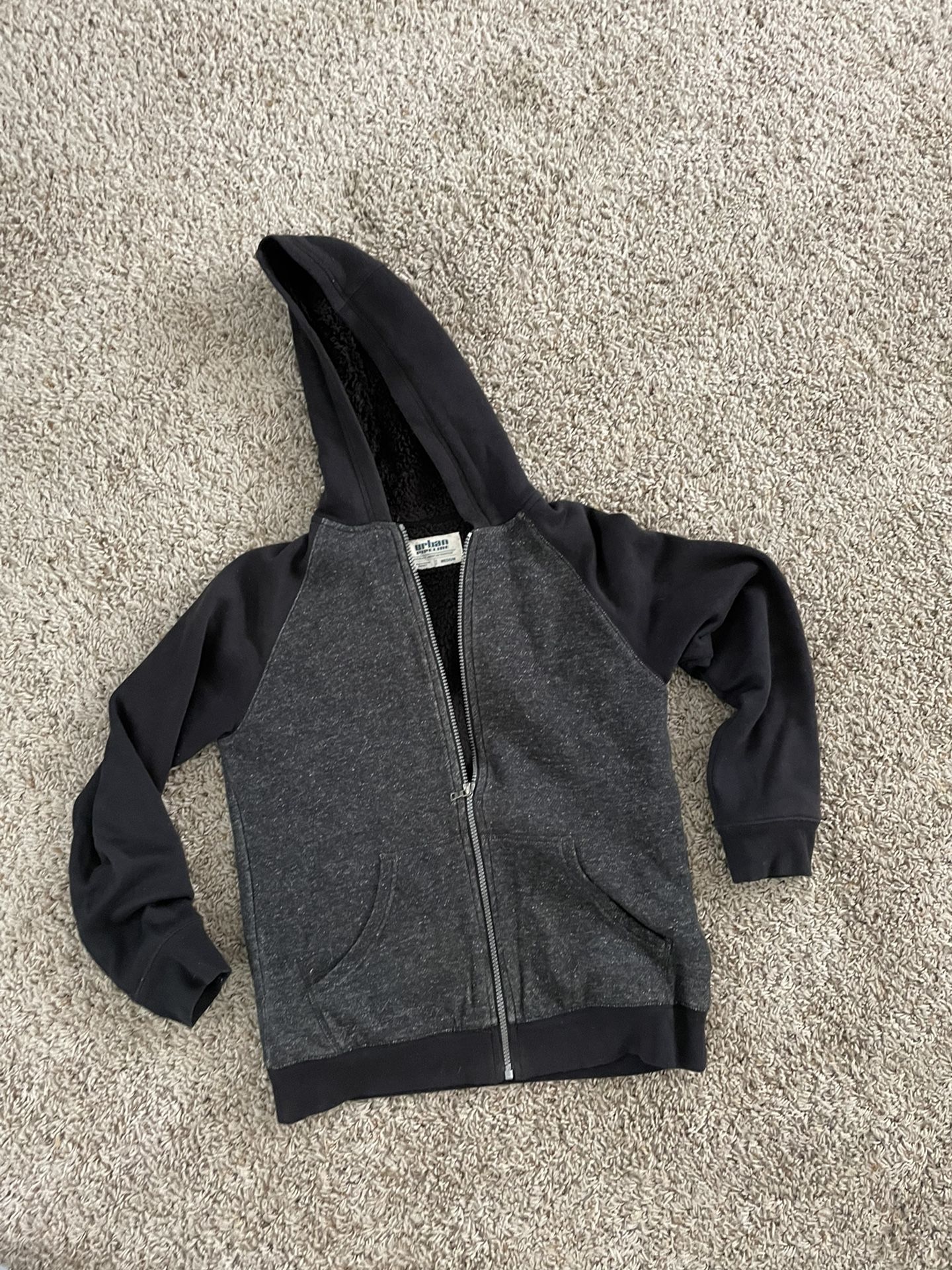 Black/grey Jacket With Hood