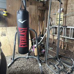 Everlast Punching Back W/ Rack And Pull-up / Dip Bar