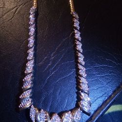 Gold Plated and silver otc 925 silver 18k necklace