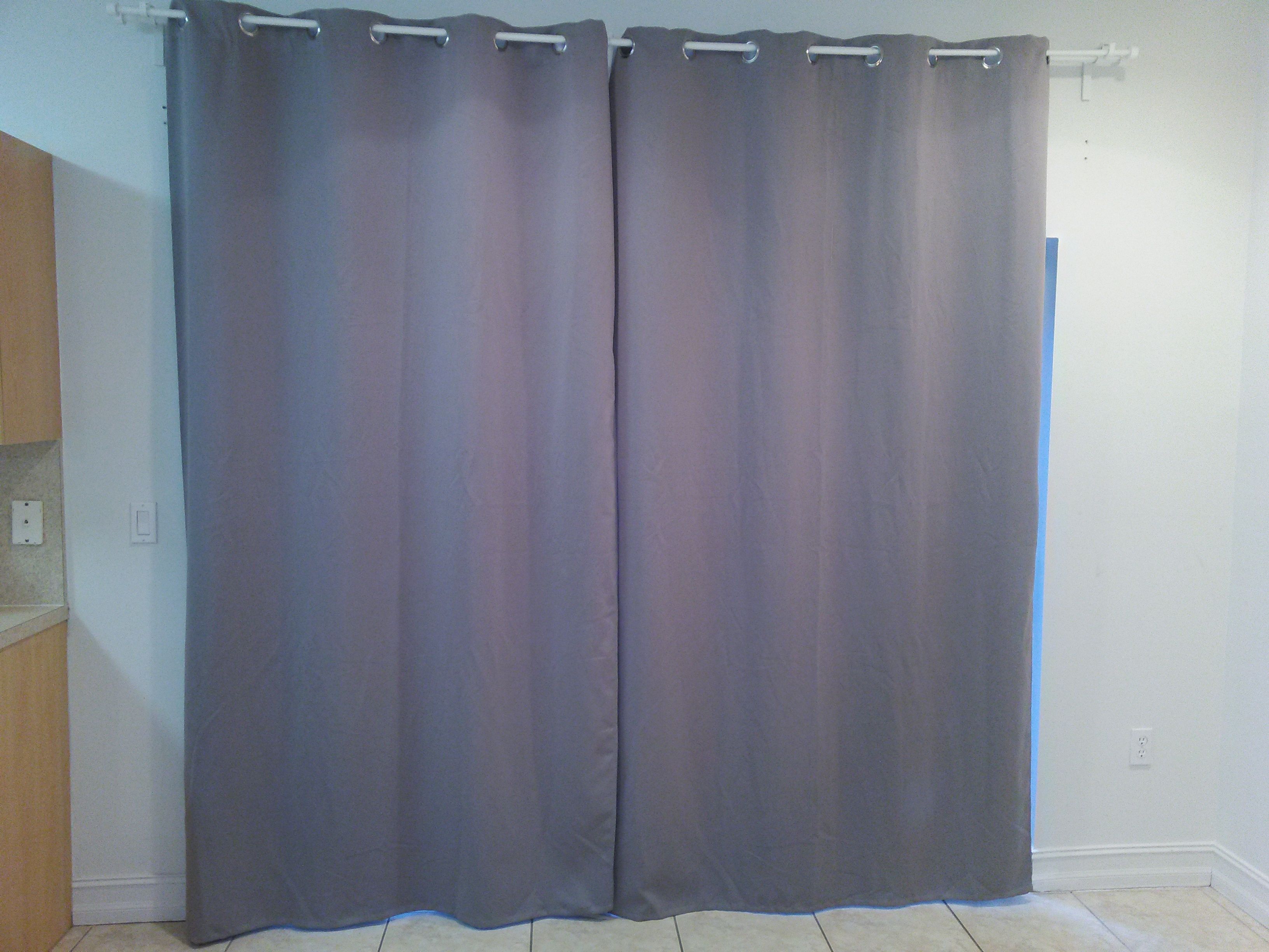 2 blackout curtains gray (IKEA Bollolvon)