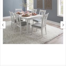Castine 7-Piece Farmhouse Dining Set - White