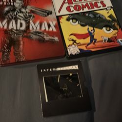 Collectible steel books and film cell.