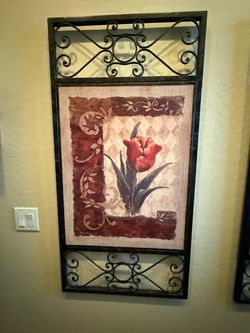 2 Metal Decorative Wall Art Pieces