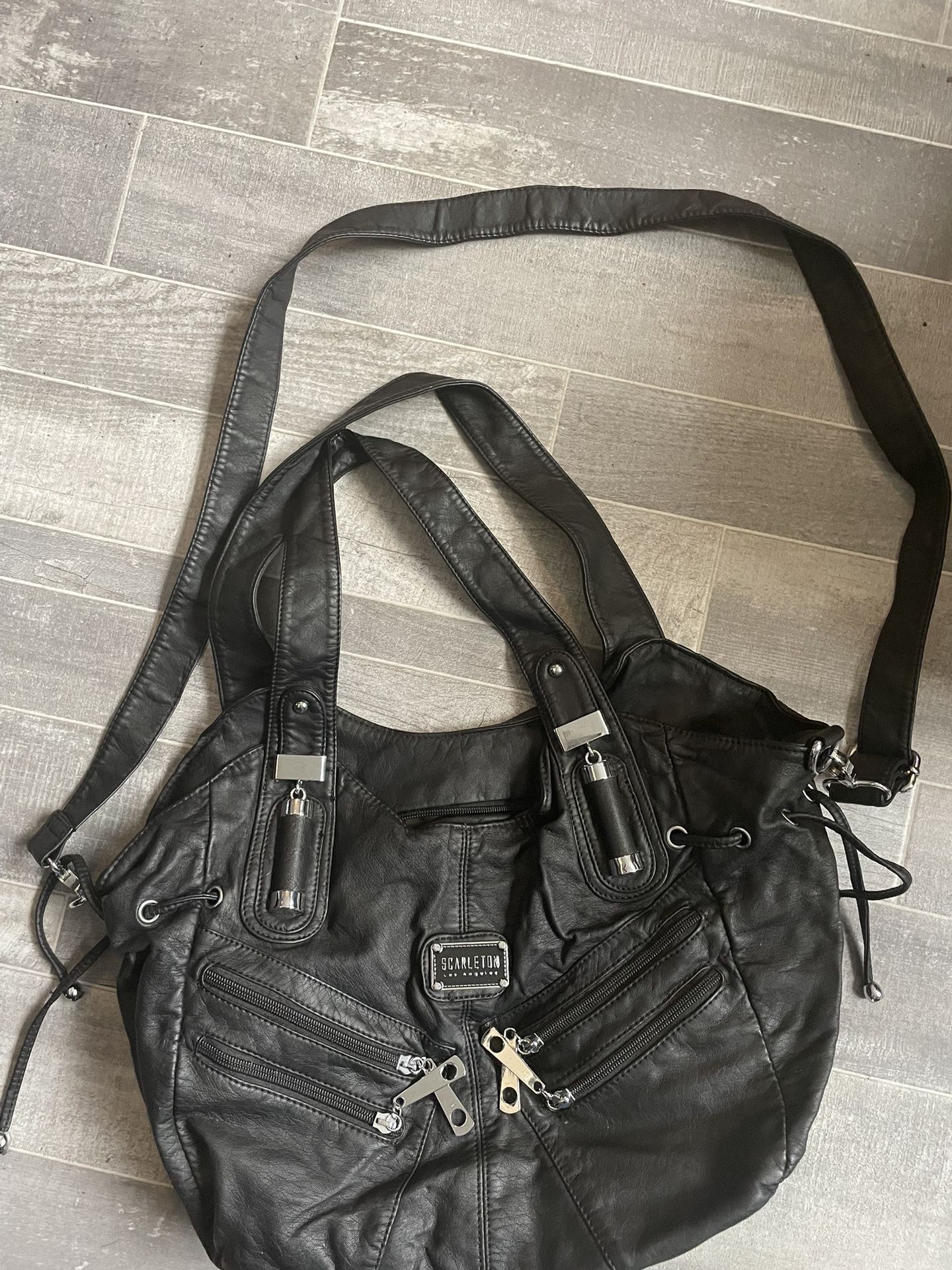 Scarelton Pursues For Women Top Handle Hobo Tote Bag, Faux Leather Satchel