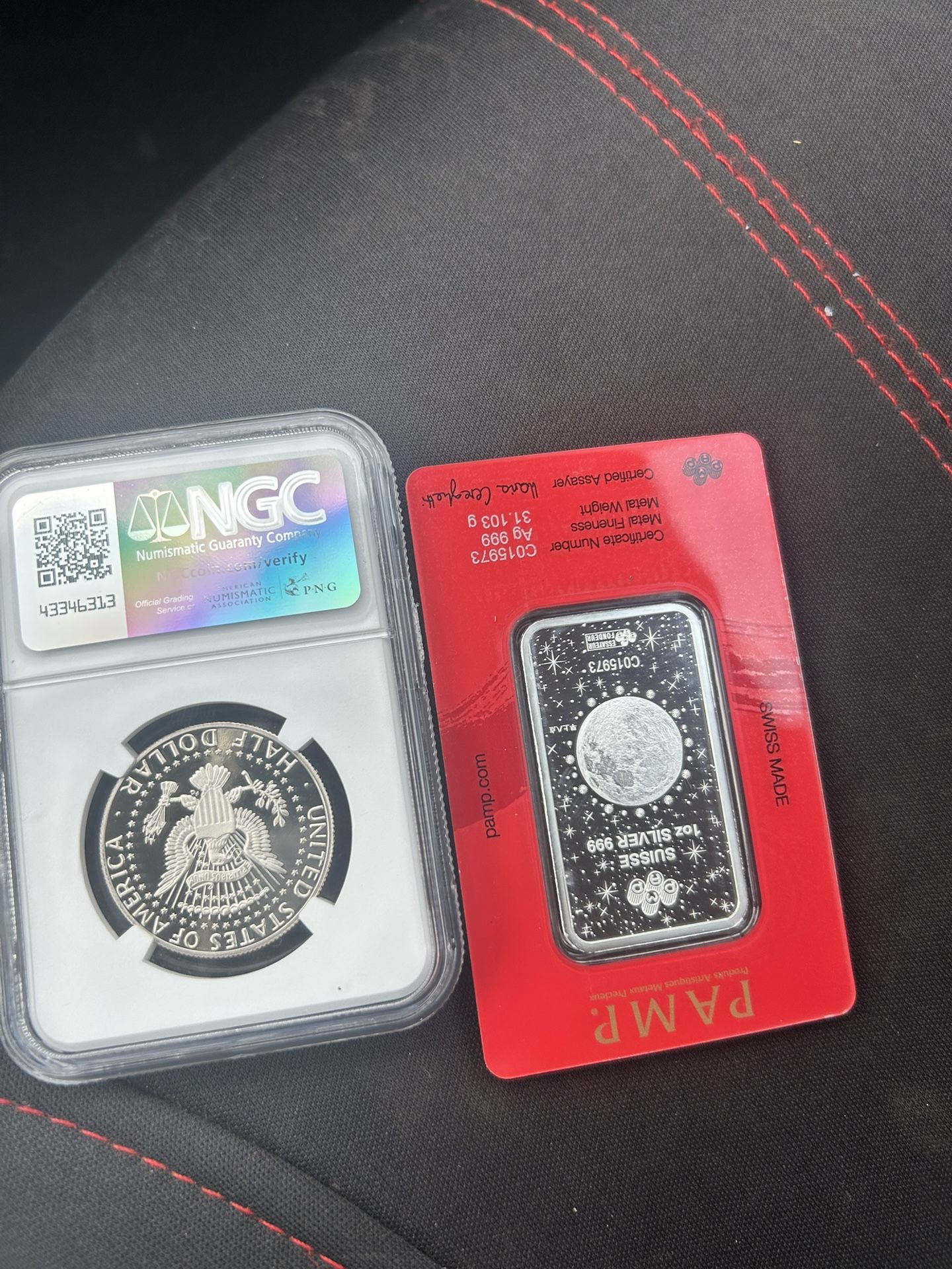 Half Coin And One Onza Dragon Silver