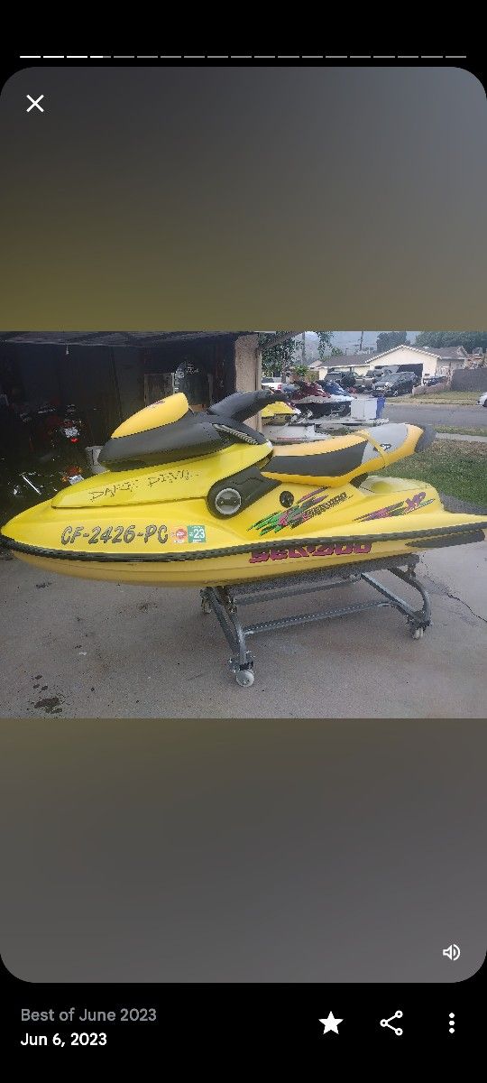 97 SEADOO XP 10 HOURS FRESH TOP END NEW SEAT REBUILT CARBS 2025 TAGS NO TRAILER OR CART