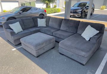 Beautiful sectional with ottoman