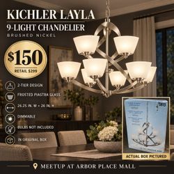 Kichler Layla 9-Light Brushed Nickel Chandelier