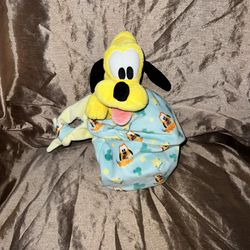 Disney Parks Store Babies Baby PLUTO Stuffed animal Plush Blanket Pouch plushie