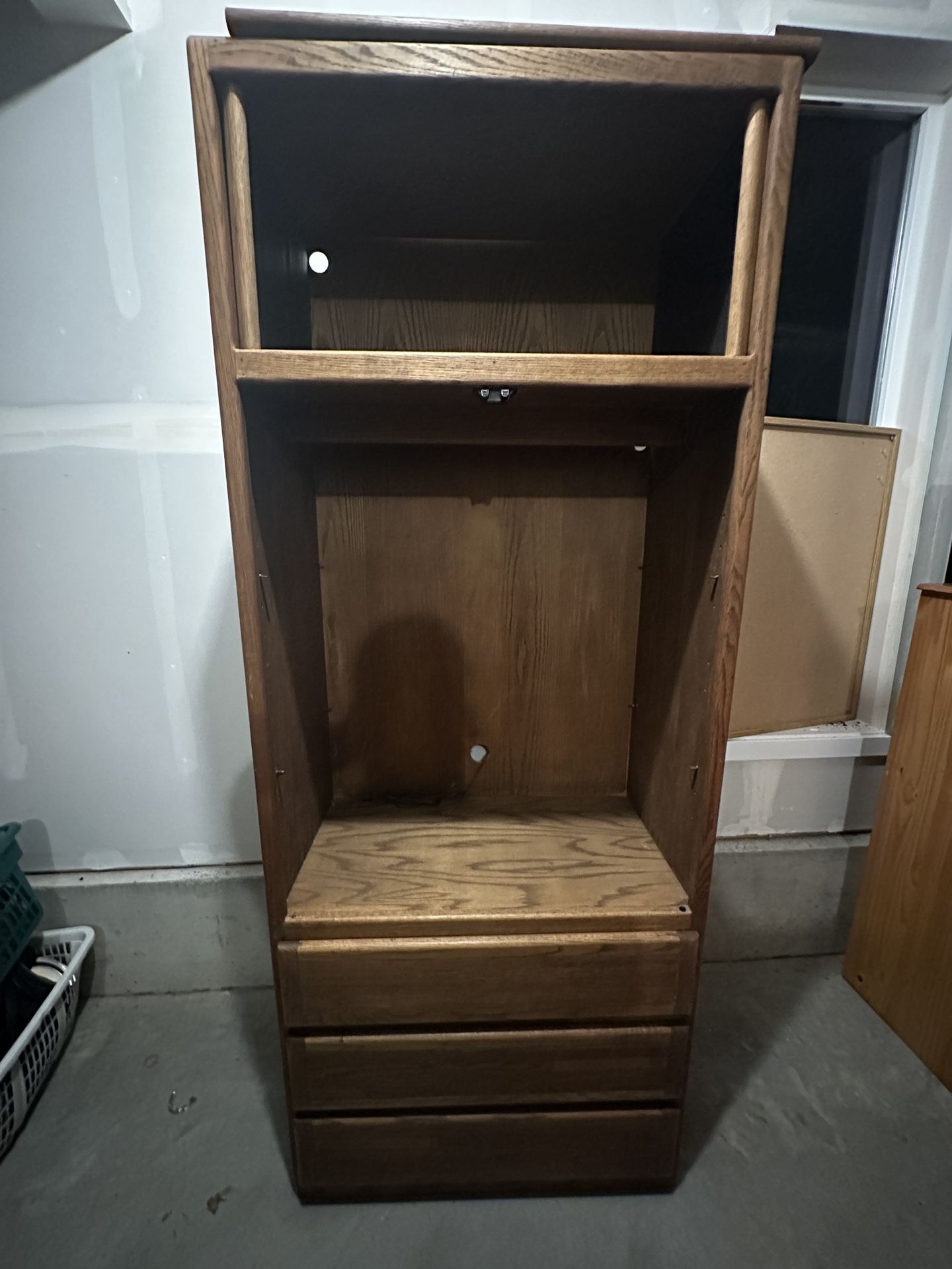 Solid Wood Storage Cabinet-Armoire