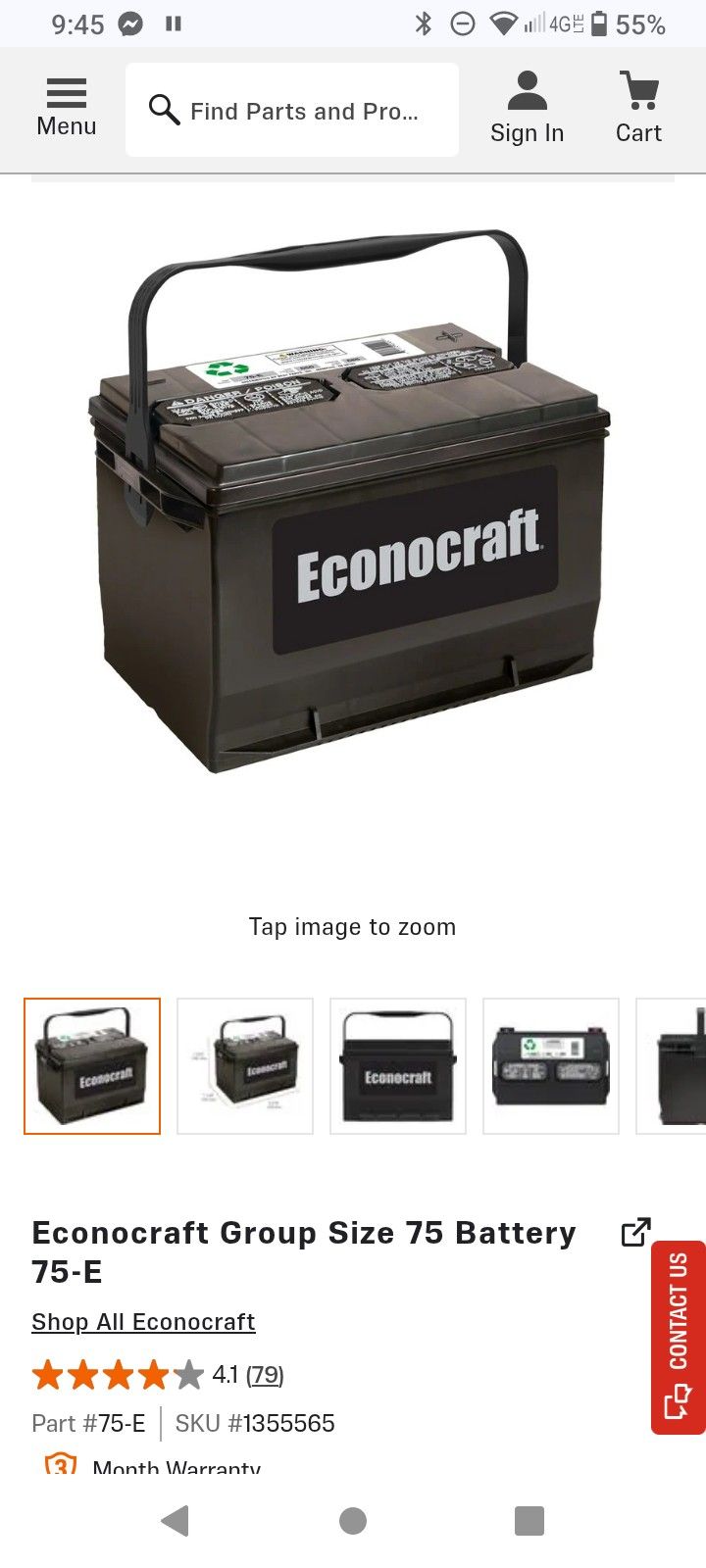 Econocraft Car Battery