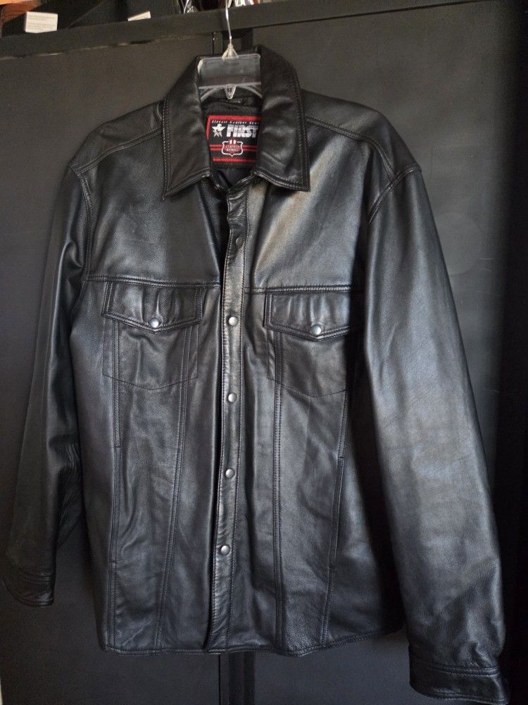 Leather Jacket Mens XXL