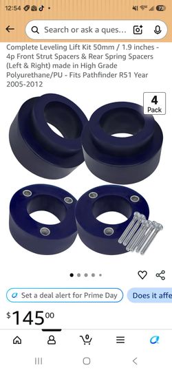 Lift / leveling kit for a 2005 - 2012 Nissan Pathfinder