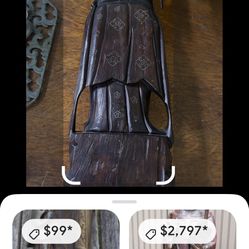 BUDAH  18” Solid Wood W Silver Findinngs