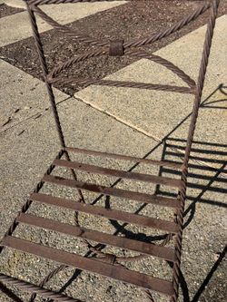 Chairs Two Solid Wrought Iron 