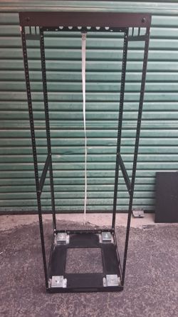 25U Adjustable Depth 4-Post Open Frame Rack (12-24 Threaded)