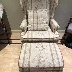 Beautifula Living Room Chair With Ottoman & Pillow-$49 Or Best Offer!
