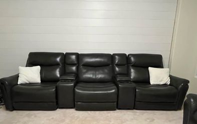 Leather reclining set