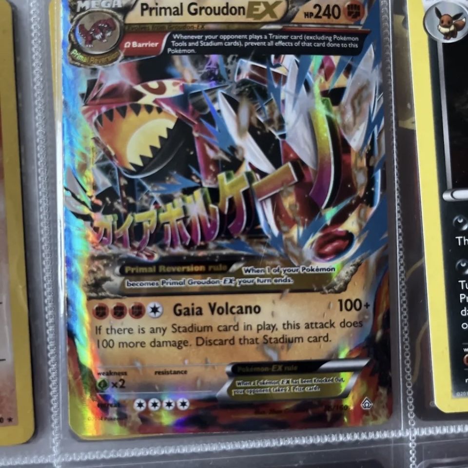 pokemon cards primal groudon ex Pokemon Graded: Primal Groudon EX 86/160 Primal Clash (2015) Holo CGC –  Double Infinity Gaming