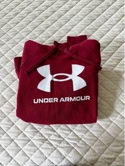 Under Armour Women’s Hoodie Size Large Burgundy Red Pullover Sweatshirt