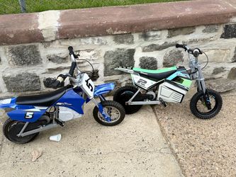 Two Razor Kids Electric Dirt Bikes