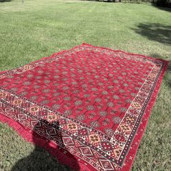 New Turkish Kilim rug size 6x10 , red carpet, foldable rug carpet Bokhara