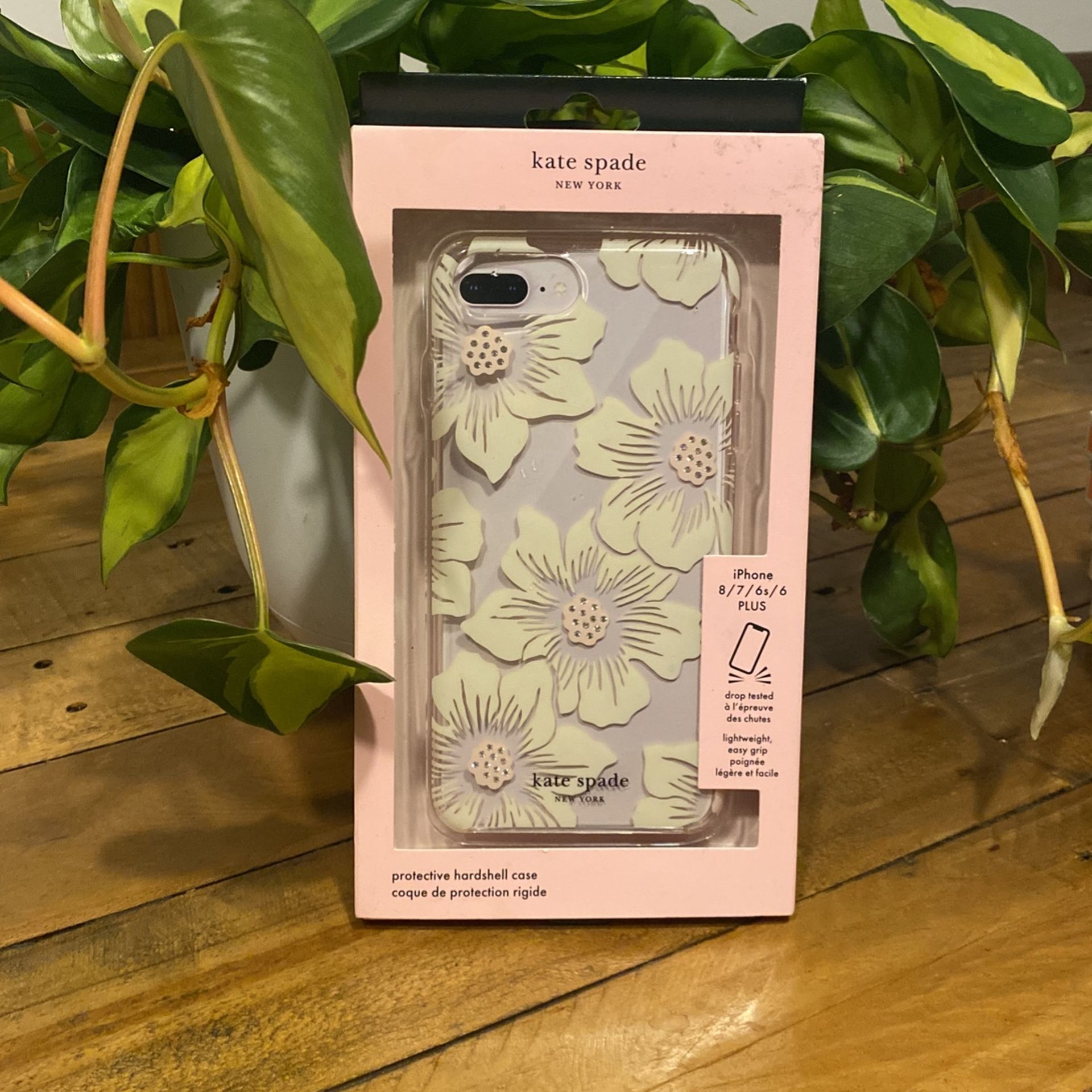 New Kate Spade iPhone 6,6s,7, & 8 Plus Clear Floral Phone case