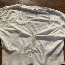 White Button Up Crop Top