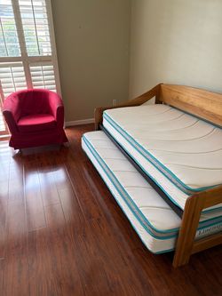 Trundle Bed and Chair and Dresser -