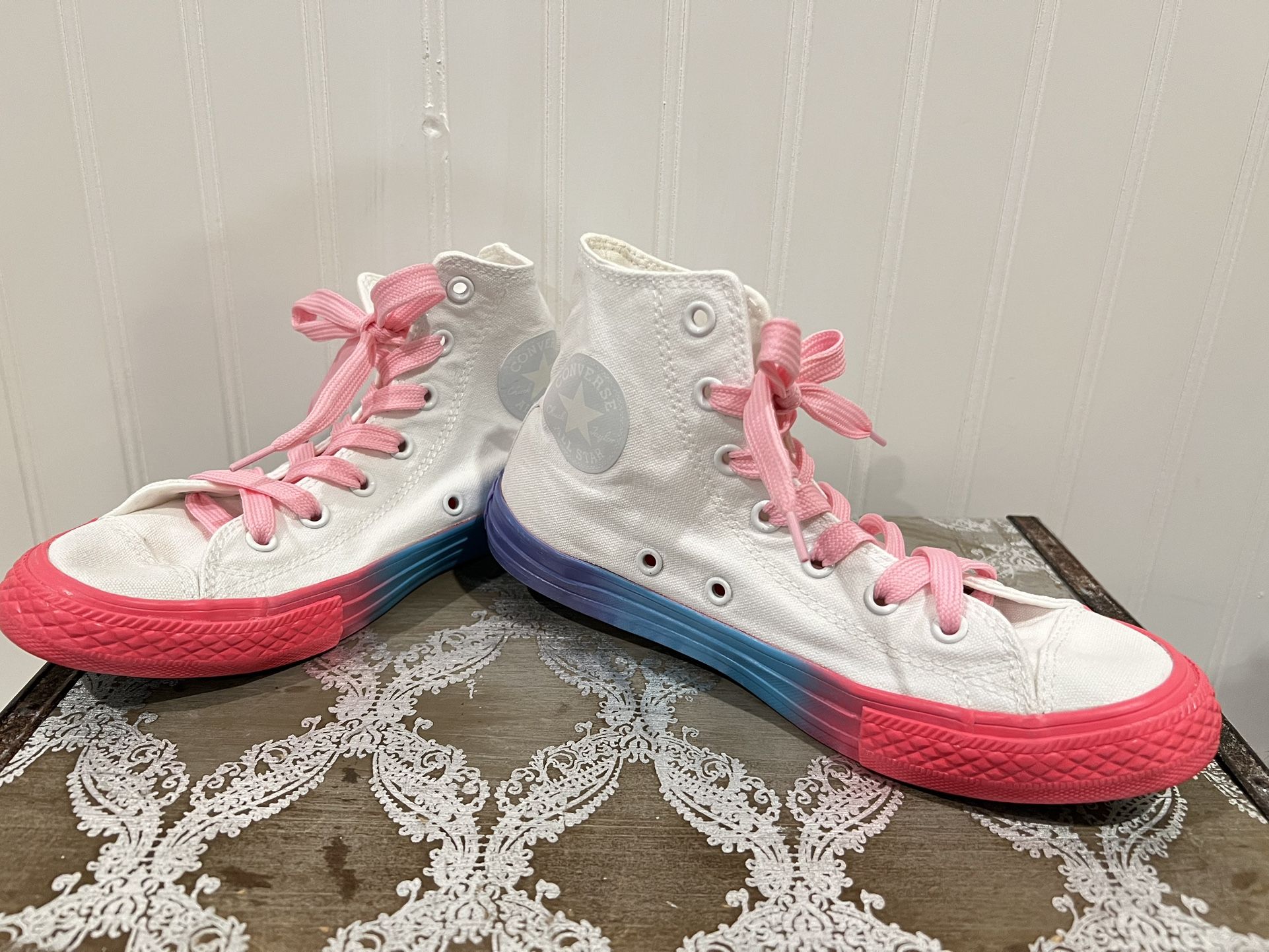 Converse Unisex-Kids' Chuck Taylor All Star Rainbow Midsole High Top Sneaker Size 3 