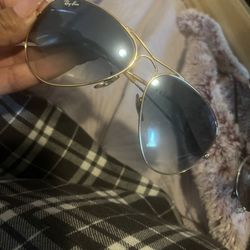 Silver & Gold Ray Ban Glasses 