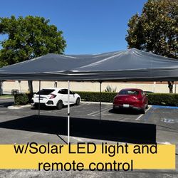 New Heavy Duty 10’x20’ Easy Up Canopy With Solar LED Light Gazebo Tent No walls 