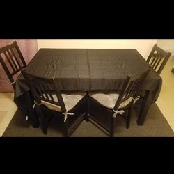 Black Dining Room Table 