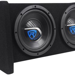 Rockville RV8.2A 800 Watt Dual 8" Car Subwoofer Enclosure+Amplifier