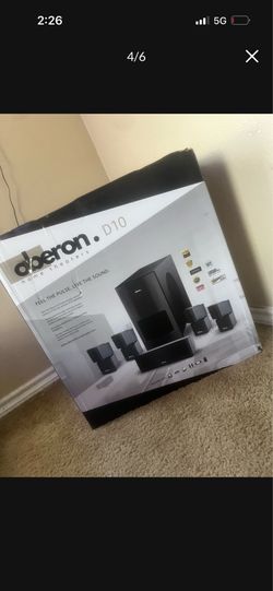 This is a brand new Oberon D10 Home Theater System featuring 5.1 surround sound.