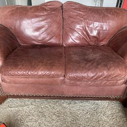 Leather Loveseat 