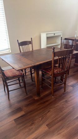 Antique Wooden dining table and chairs